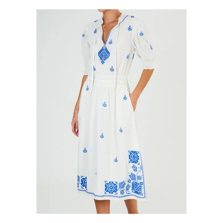M.A.B.E. Robe Brodée Edra | Bleu
