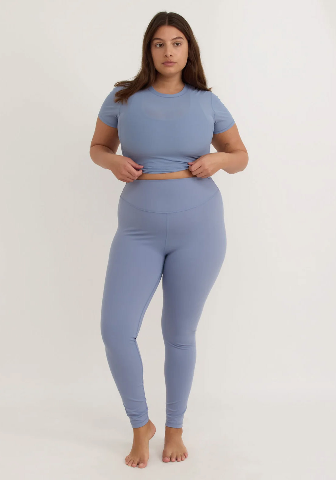 Organic Basics Sport-Leggings Active Misty Blue