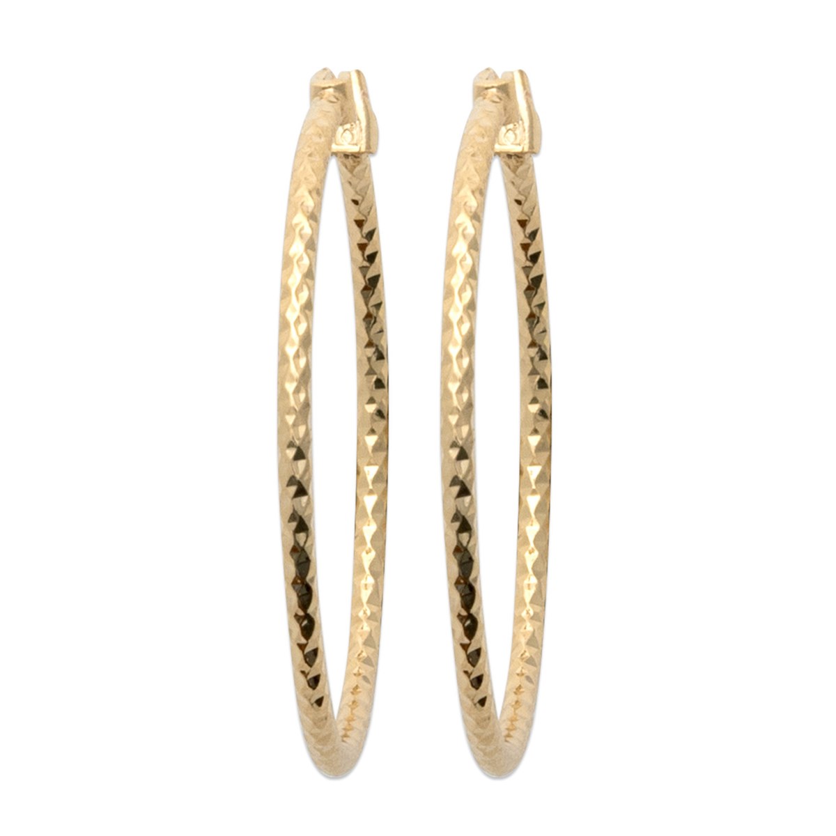 Boucles d'oreilles Créoles Brillaxis ciselées 30 mm