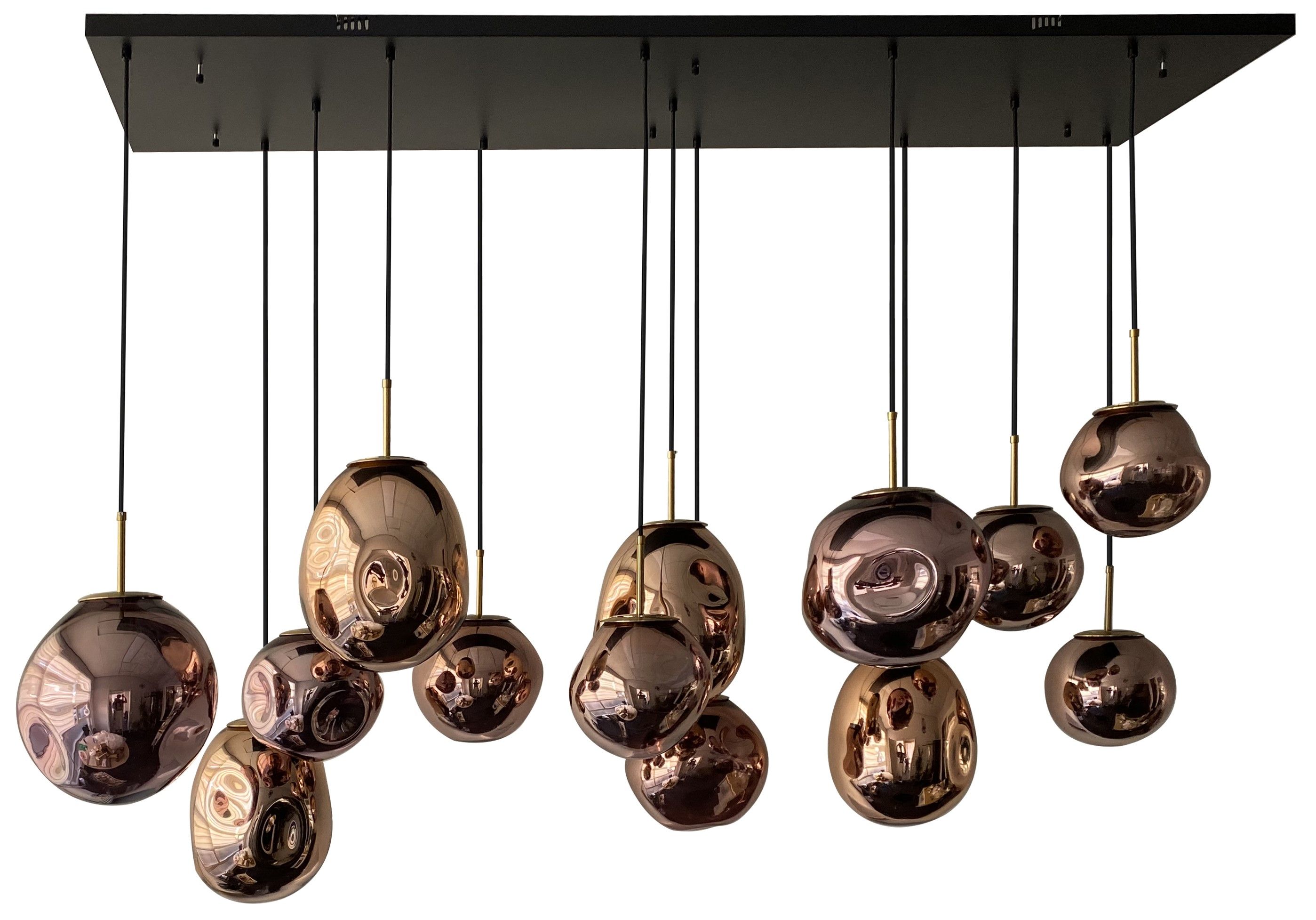 Hanglamp 13-lichts Rood Boaz B180 x D50 cm