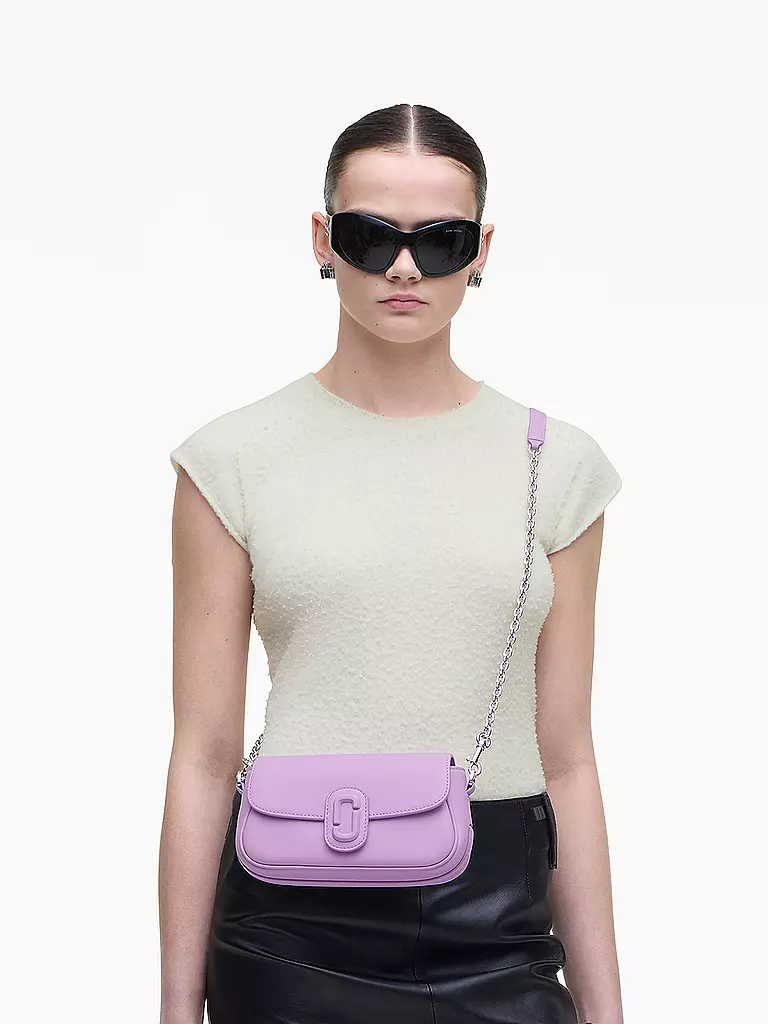 MARC JACOBS Ledertasche - Mini Bag THE CLOVER SHOULDERBAG lila