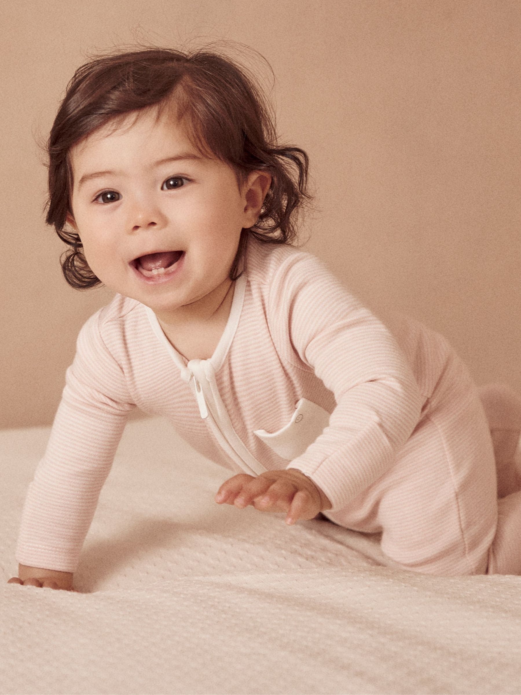 Roze streep - MORI 2 Way Zip-Up Slimme Pyjama