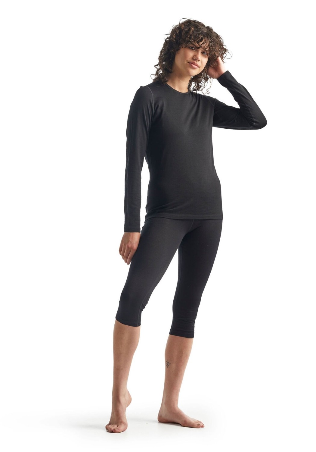 Icebreaker Damen Legless Leggings 200 Oasis 3/4 Leggings Black