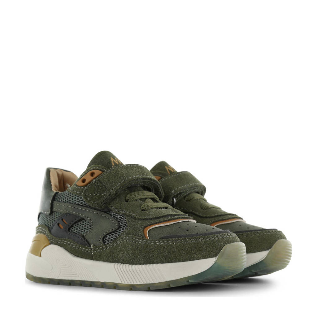 Shoesme leren sneakers donkergroen