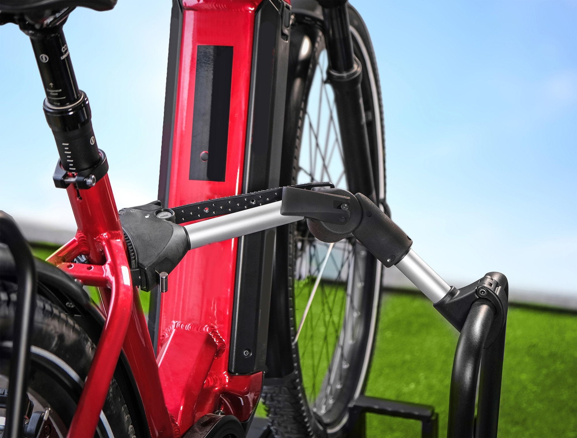 Eufab Verstellbarer Strap-Rahmenhalter für Fahrradträger 27 cm