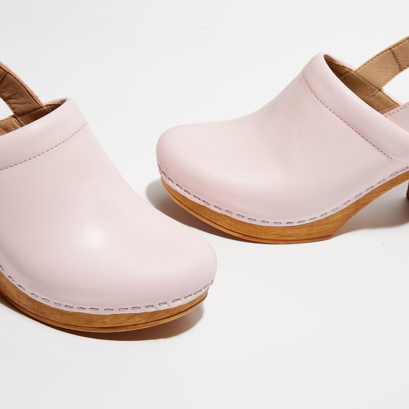 Apologie Studio Sabots en Cuir Nicole blush - Talon 8 cm