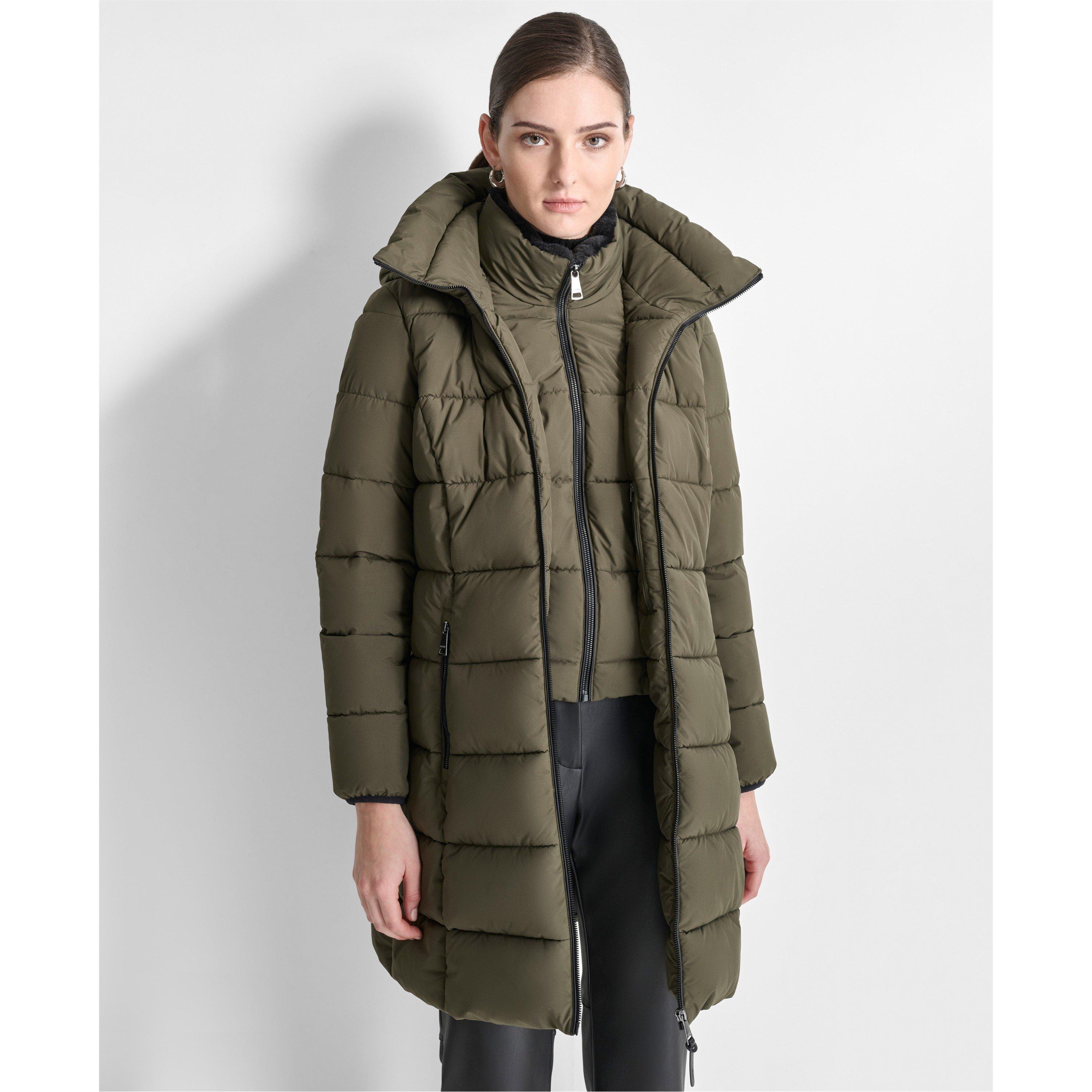 DKNY Long Puffer Jacket