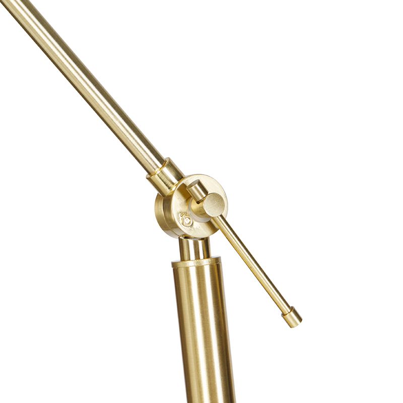 Moderne vloerlamp goud velours kap zwart 50 cm - Editor