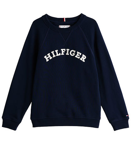 Tommy Hilfiger Sweatshirt - Dark Nacht Navy m. Weiß