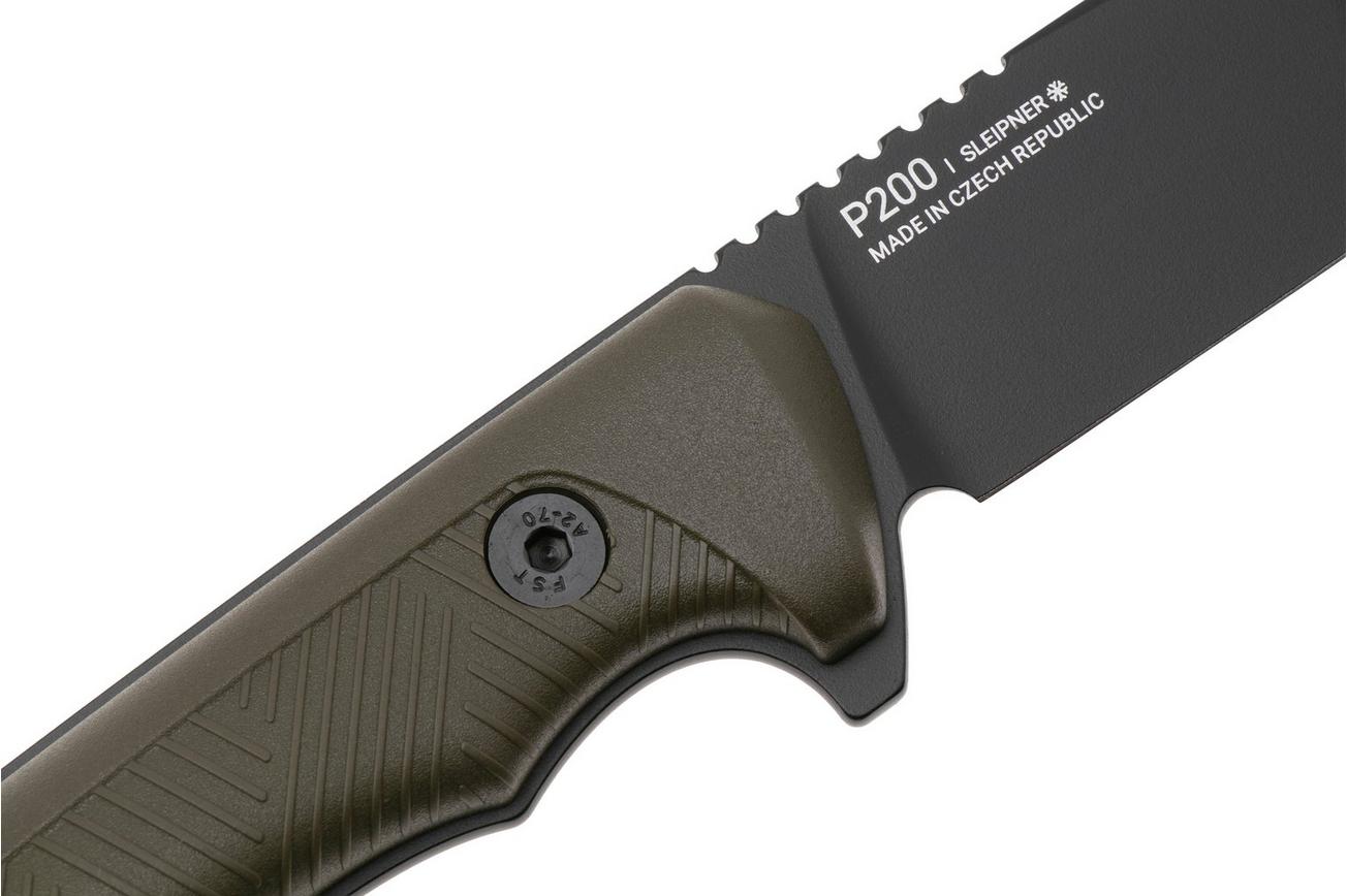 ANV P200, P200-047, Black Cerakote Sleipner, Olive GRNPU, survivalmes