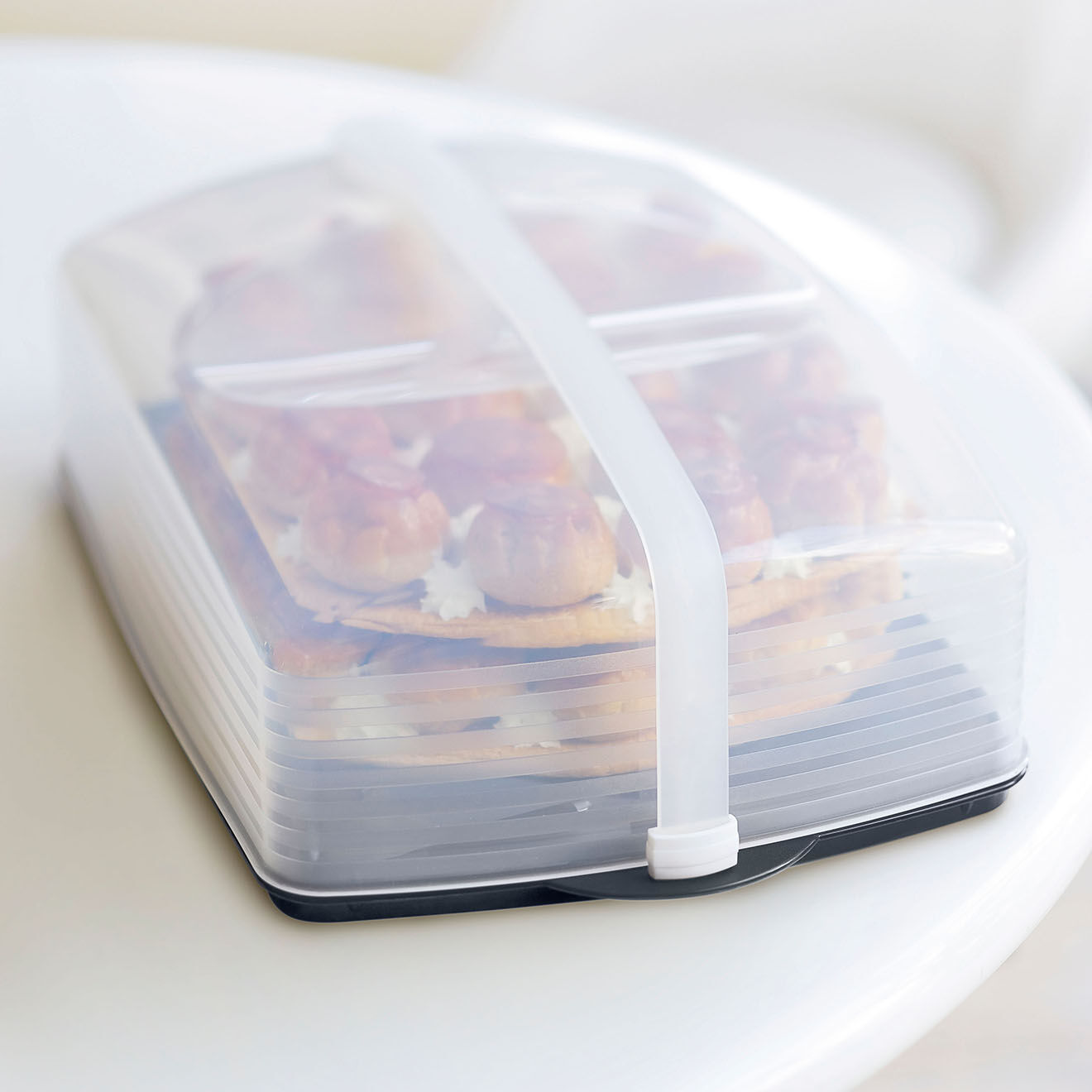 Tupperware Boite de transport à gâteaux transparent/noir - 27.5x30x14 cm