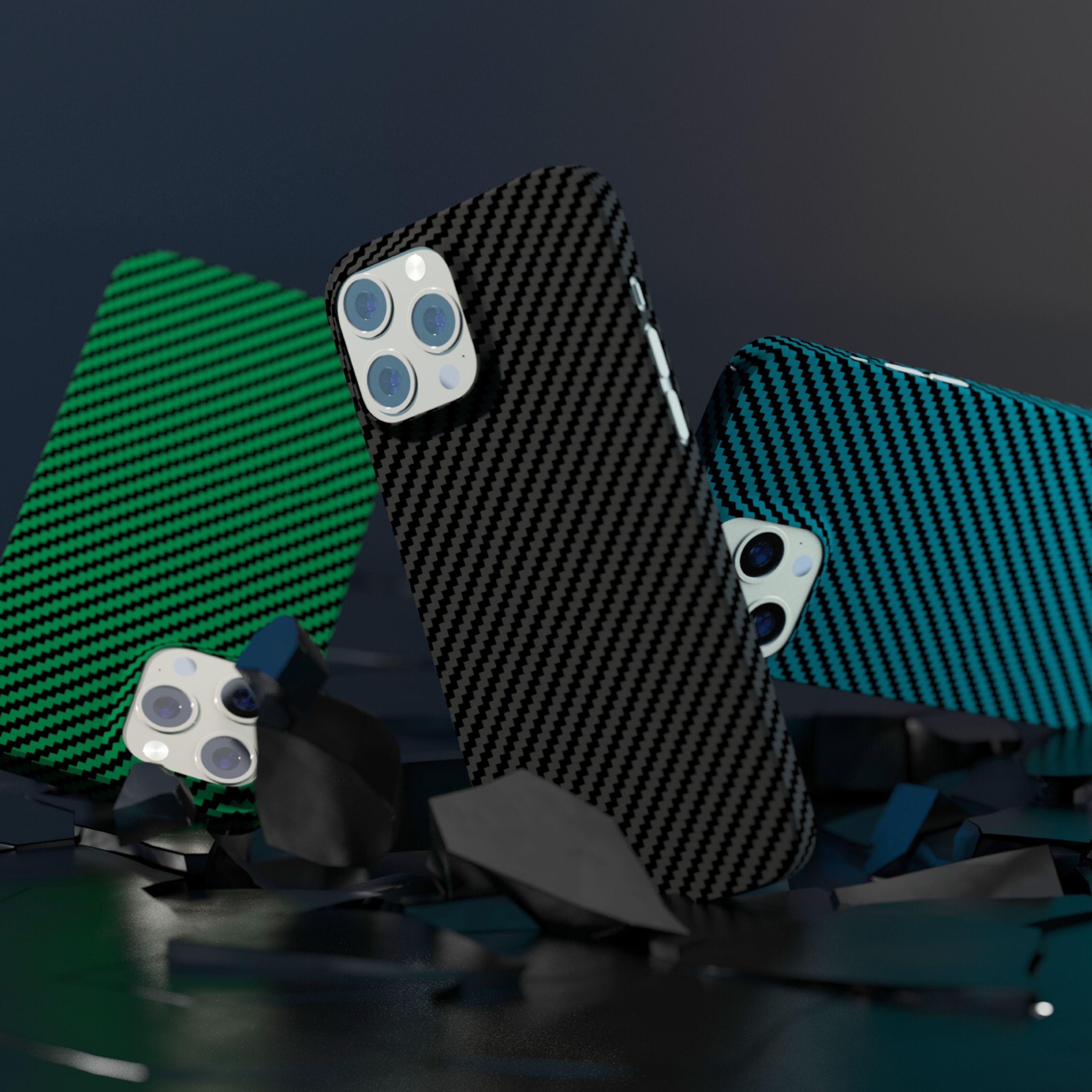 Linocell Premium Kevlar Robust deksel for iPhone 13 Pro Max Svart