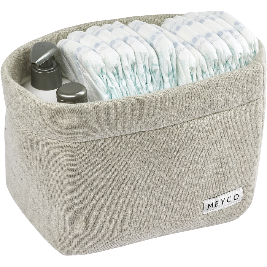 MEYCO Wickeltischkörbchen medium Knit Basic Sand Melange