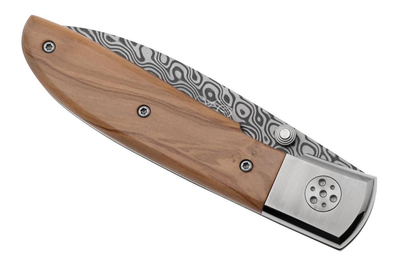 FOX Knives Elite FX-273-DOL Damasteel Super Dense Twist Damascus, Olive Wood, herenmes