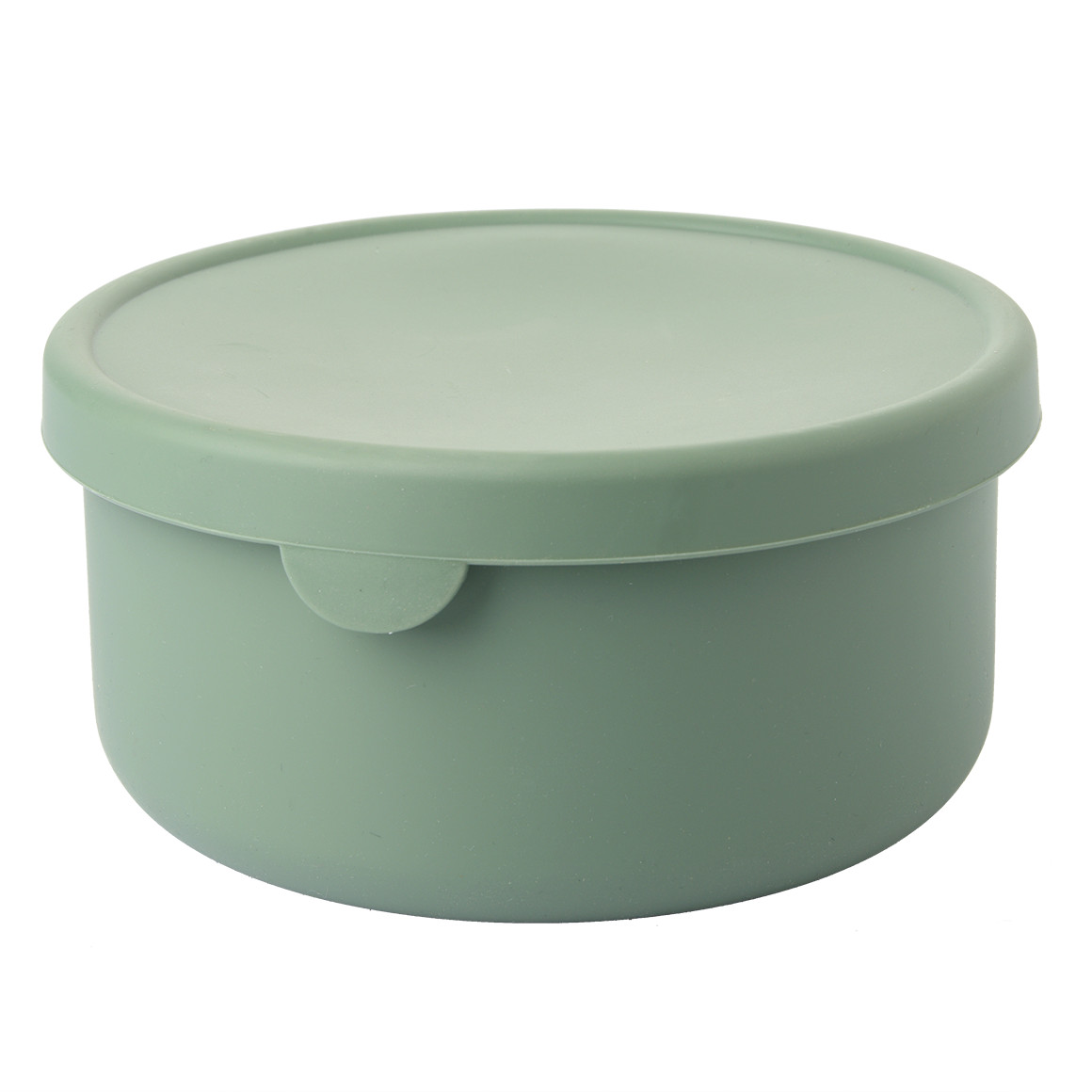 Topomini Pure Collection Große Silikon-Dose mit Deckel schilfgrün