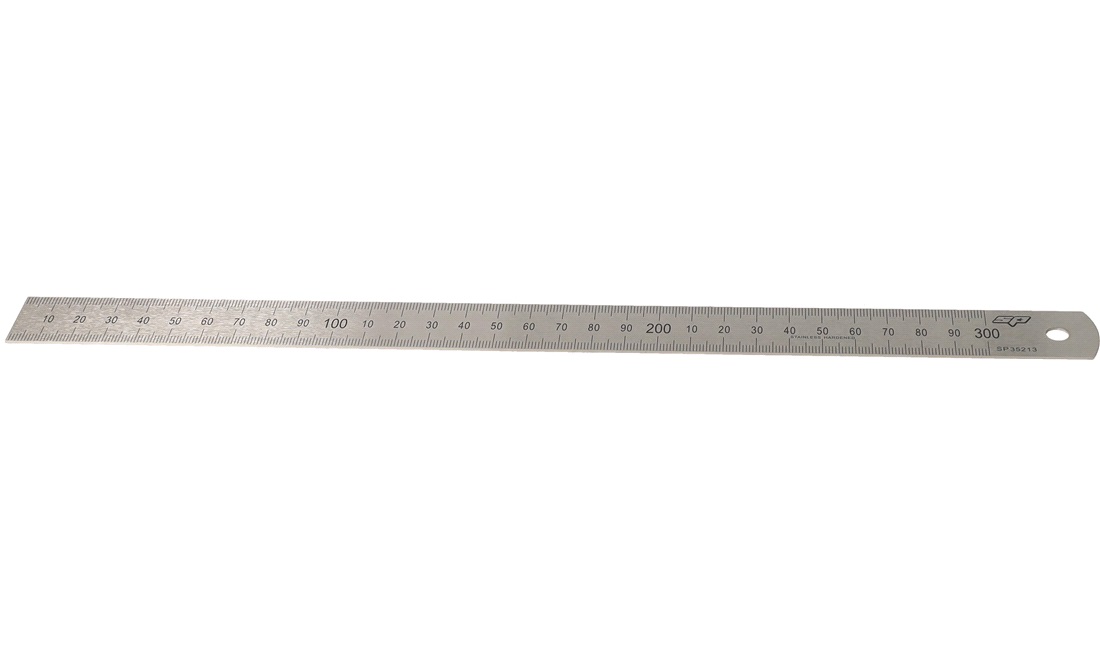 Linial 300mm rustfri stål - SP Tools