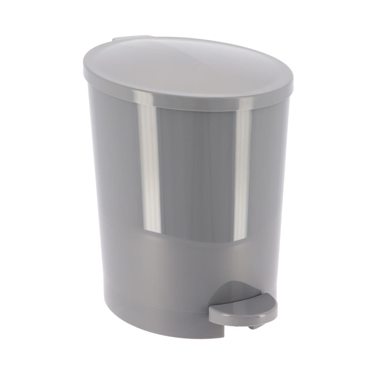 POUBELLE A PEDALE AVEC COUVERCLE 4L GRIS