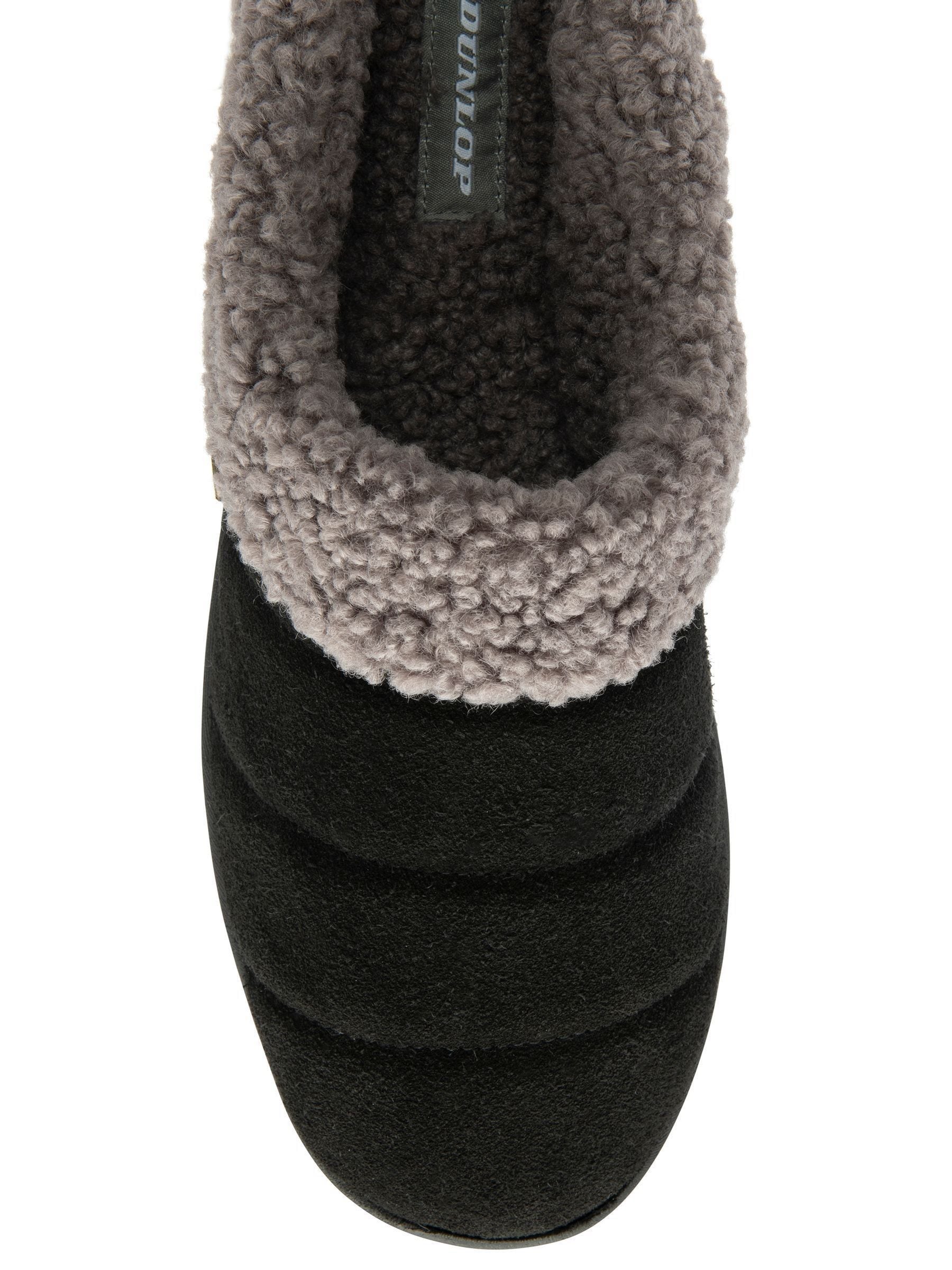 Zwart - Dunlop Suede Mule Slippers