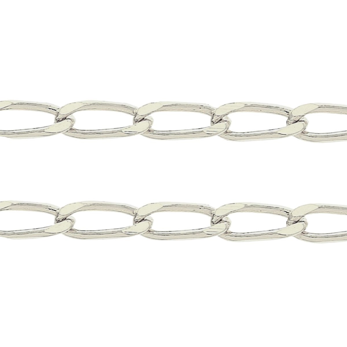 Collier chaine femme enfant 40 cm maille cheval limée en argent 40cm 1,5mm