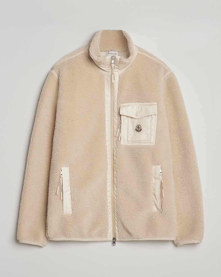 Moncler Hybrid Fleece Jacket Beige