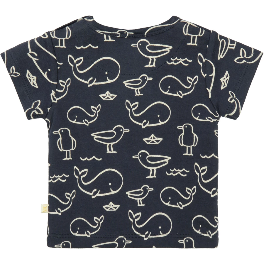 STACCATO T-Shirt marine gemustert