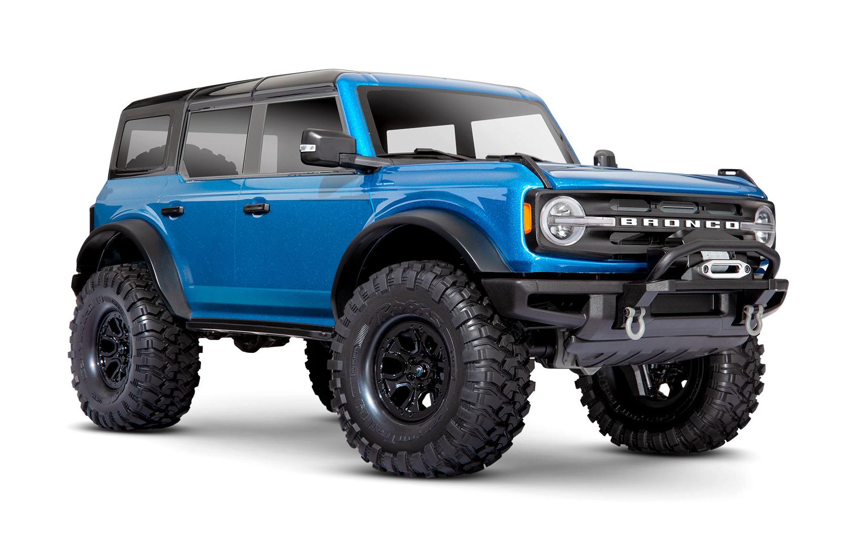 Scale Crawler TRX-4 Ford Bronco 2021, Blau ARTR, 1:10<br>TRX-4 Rockcrawler mit 2-Gang Getriebe, Differentialsperre und offizieller 2021 Ford Bronco Karosserie