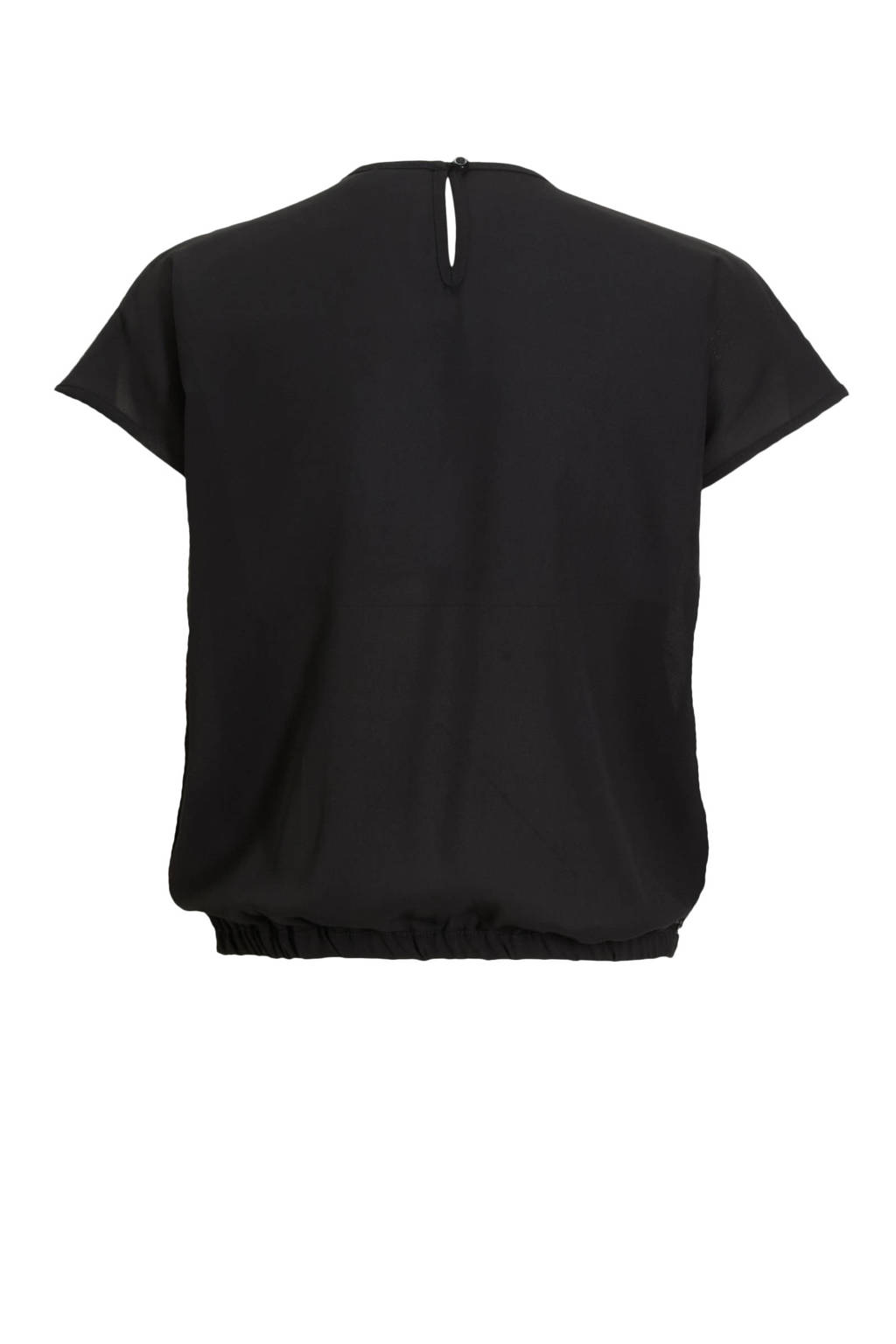 anytime top met pailletten zwart