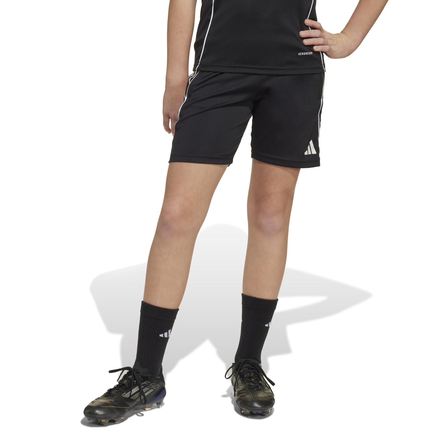 Adidas Tiro 25 Competition Trainingsbroekje Kids Zwart Wit Grijs