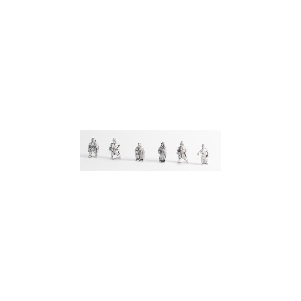 Camps: Six assorted standing Europeans - Dark Ages to Medieval