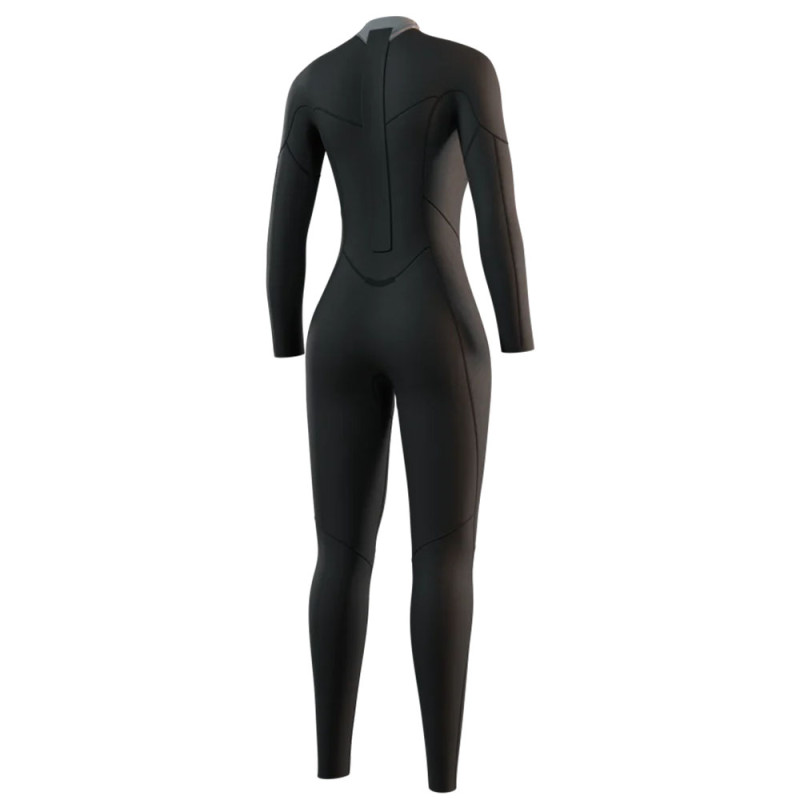 Combinaison neoprene femme mystic brand flatlock 3-2 backzip noir