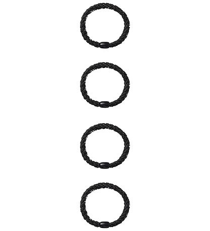 Name It H?relastikker - 4-pak - NkfAcc-Arise -  Black/W. Glitter