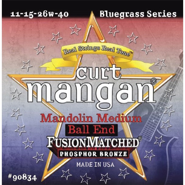 Curt Mangan Mandolin 11-40 Medium Ball-End snarenset voor mandoline