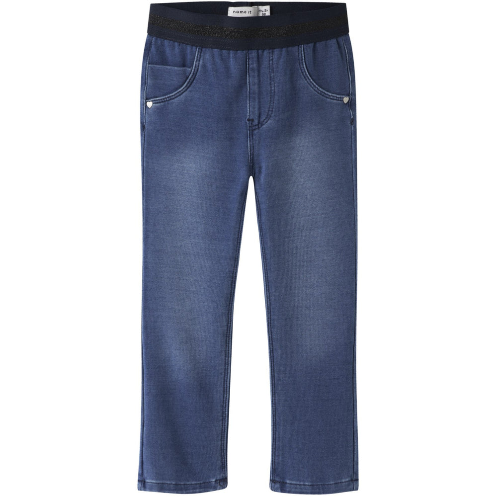 Køb Name It Denim Blue Dark Sapphire Lurex Nmfsalli Slim Swe Jeans 1190-Bo Noos