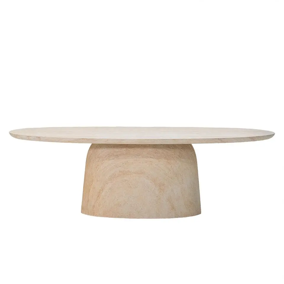 Eettafel Ovaal 240cm - Naturel Betonlook - Myrna