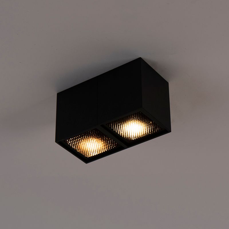 Design spot zwart 2-lichts - Qubo Honey