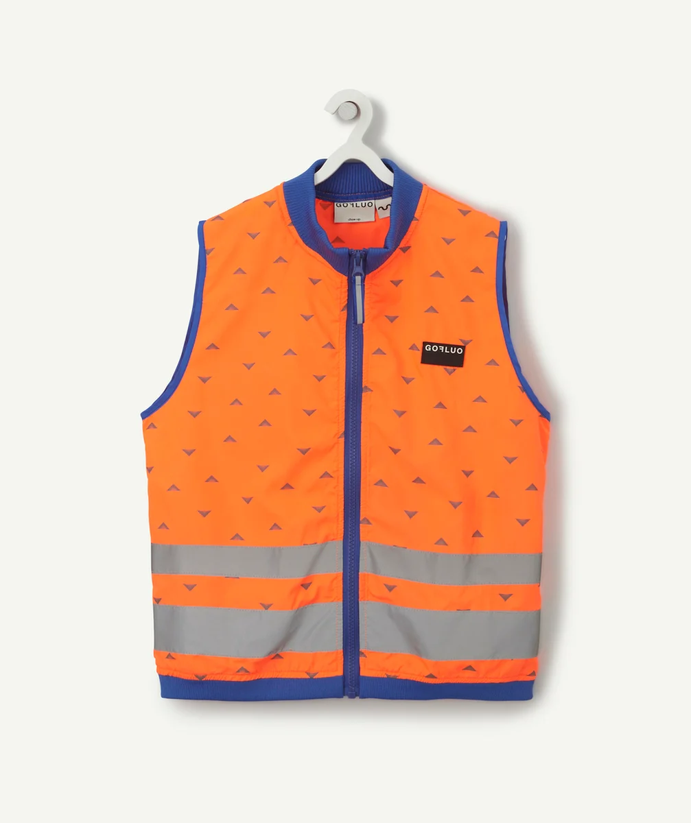 GOFLUOGILET DE SÉCURITÉ ORANGE JACKSON AVEC IMPRIMÉ TRIANGLE