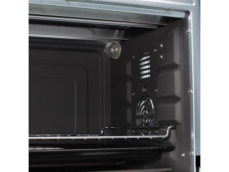 Princess Backofen Deluxe 45 l, Schwarz Kompakter Konvektionsbackofen mit Grill- und Auftaufunktion