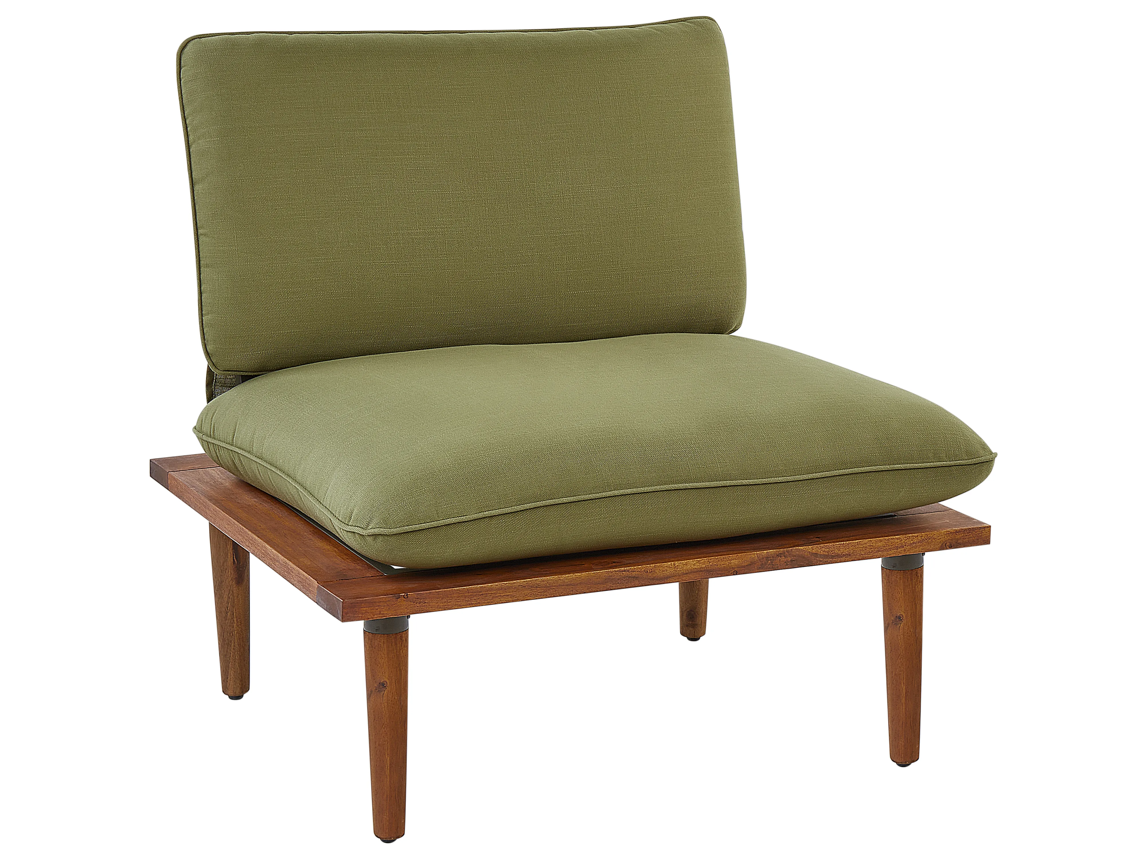 Loungeset met tafel 4-zits FRASCATI modulair Gecertificeerd acaciahout Olijfgroen