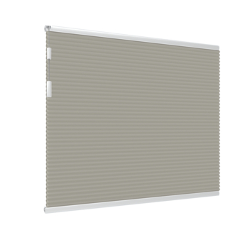 Dubbel plisségordijn Recht raam 8207 warmgrijs