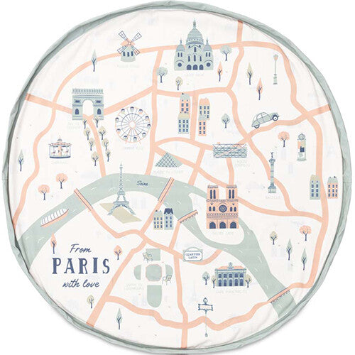 play&go speelkleed en opbergzak - paris map