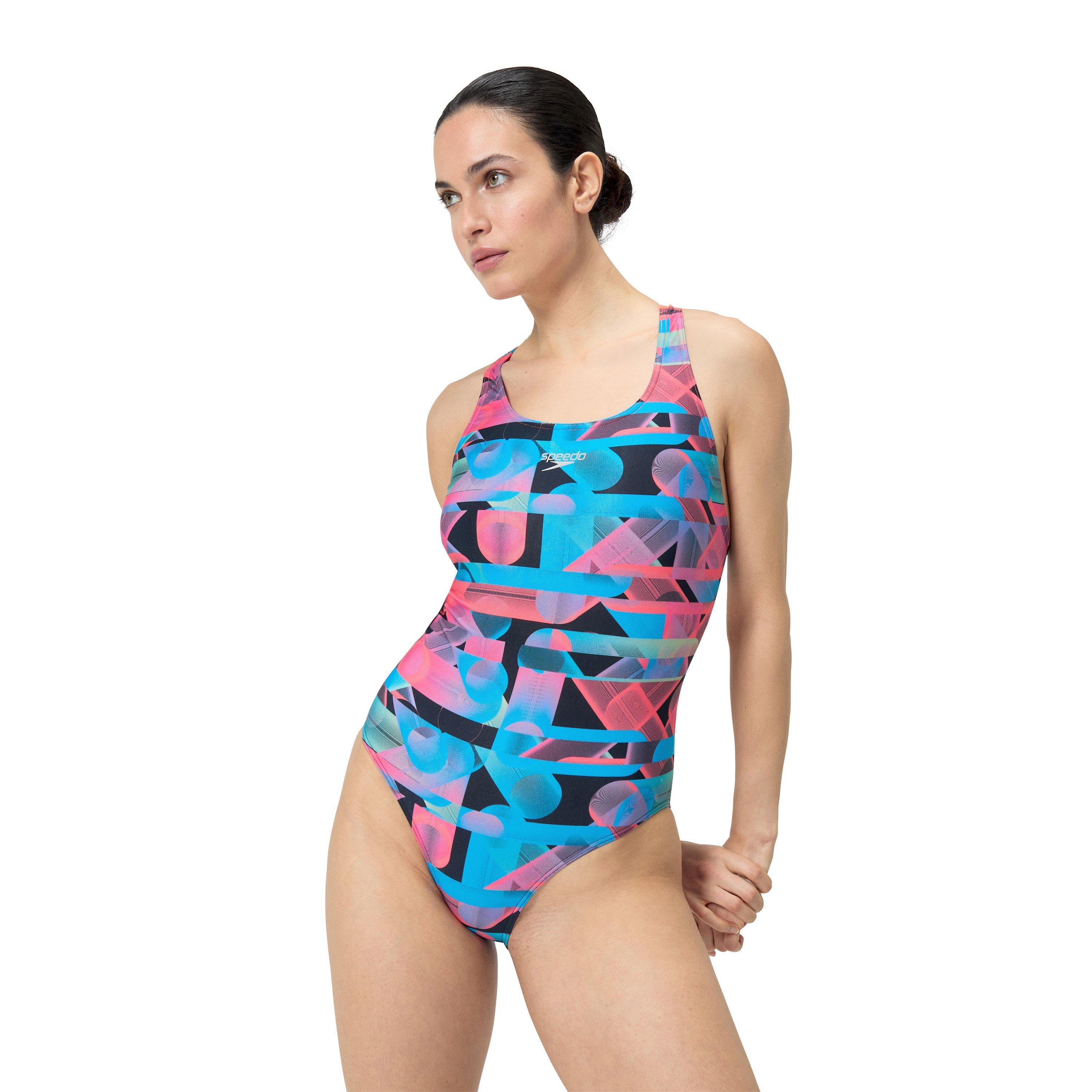 Speedo Allover Digital Powerback Swimsuit