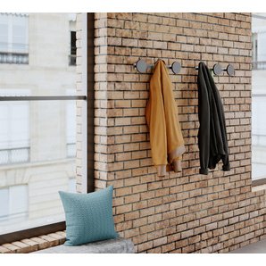Patère 'S3', 3 crochets, gris / noir