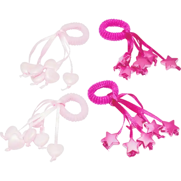 FYB 163 Joy pink 4 Stk Haargummis
