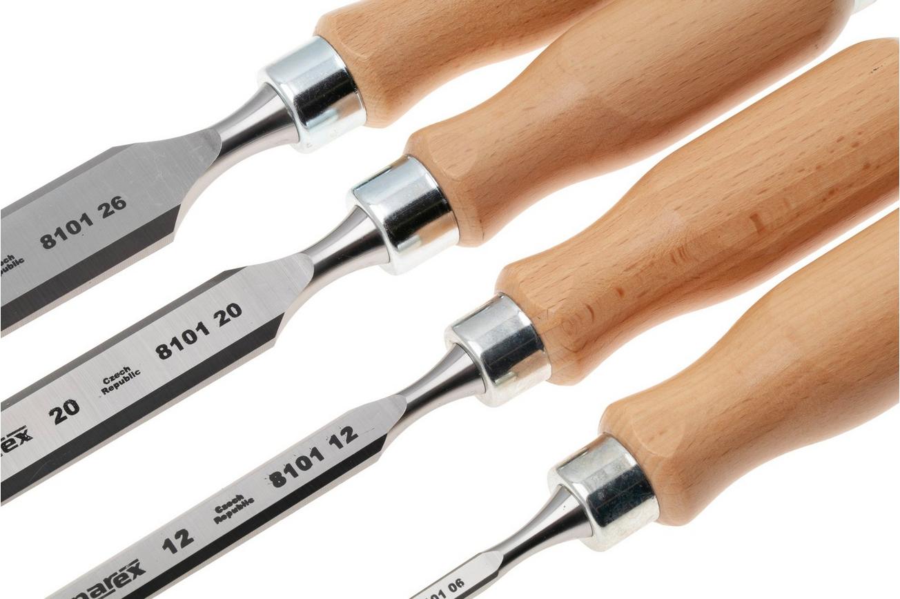 Narex Wood Line Profi Bevel Edge Chisel Set 863010, beitelset 6-12-20-26 mm, 4-delig