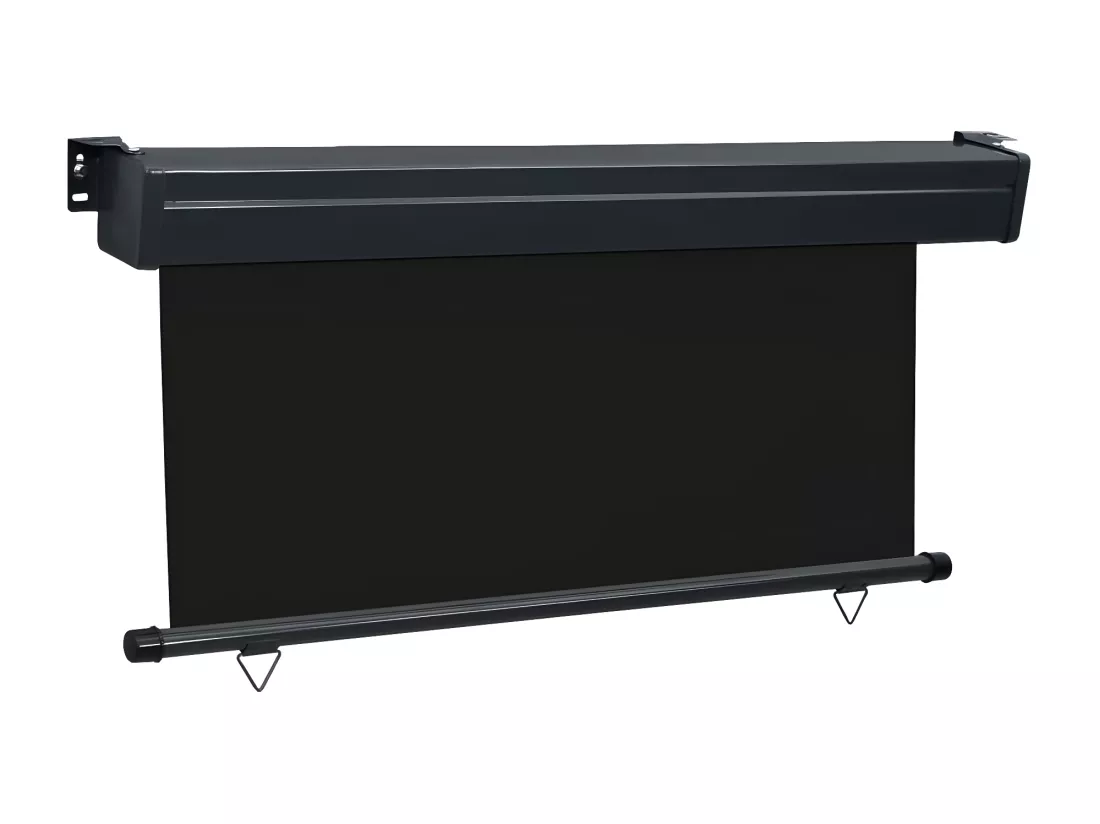 Auvent latéral de balcon 160x250 cm Noir