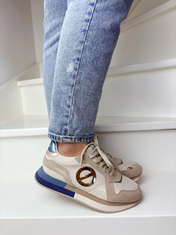 No Name - Sneakers MIA JOGGER Nude/Blue