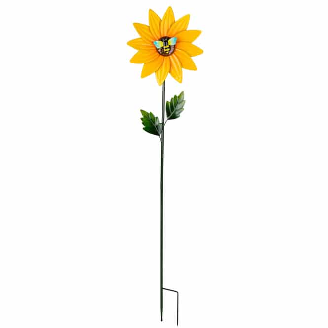 Pflanzenstecker - Sonnenblume - gelb/grün - ca. 29 x 7 x 127 cm