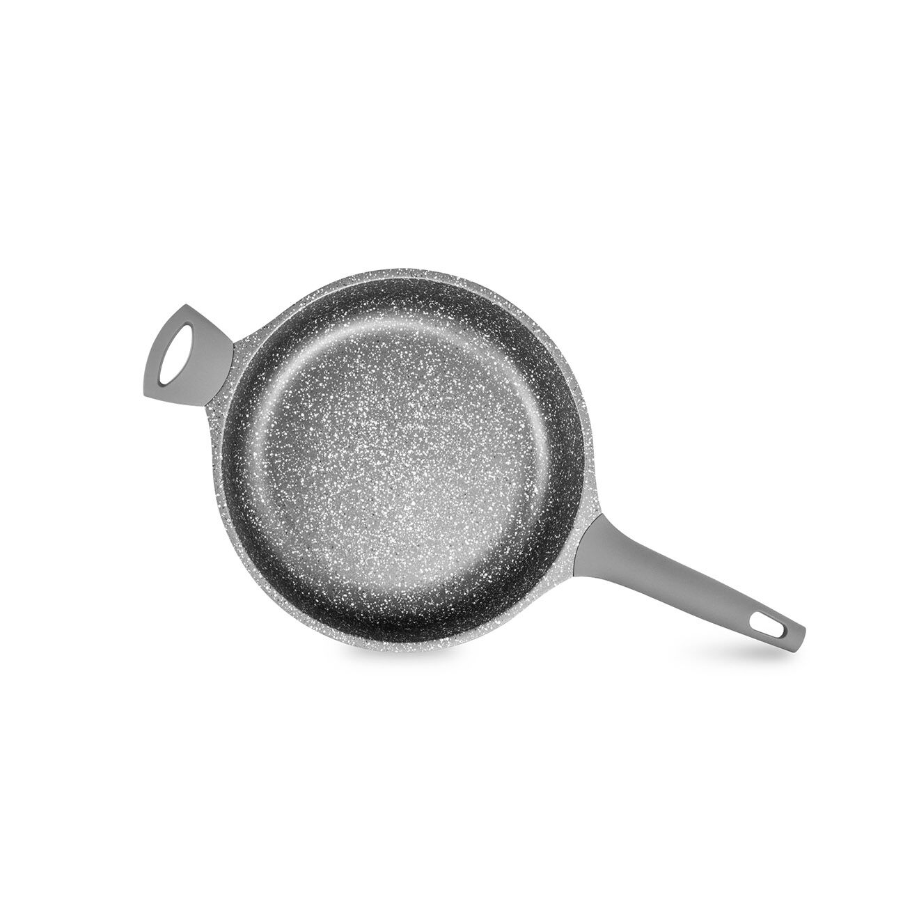 Kitchencook Sauteuse fonte d'aluminium induction effet pierre icone st24tfi gris - D.24 cm