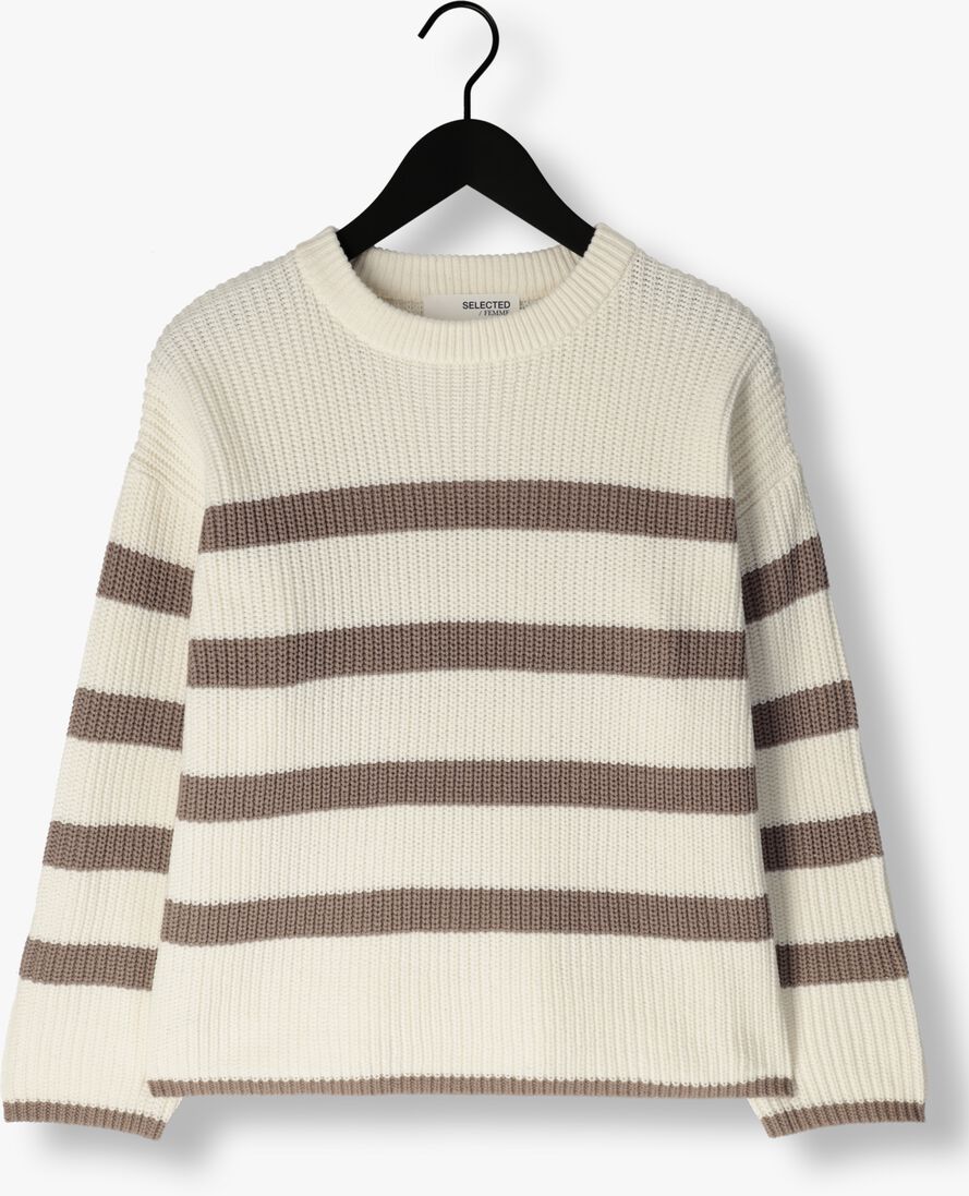 SELECTED FEMME witte selected femme trui slfbloomie ls knit o-neck b