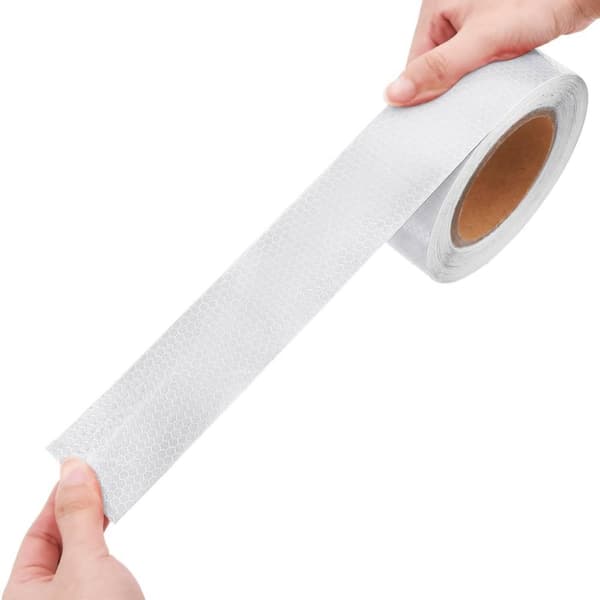 vidaXL Reflekterende tape hvit 5 cm x 20 m PVC